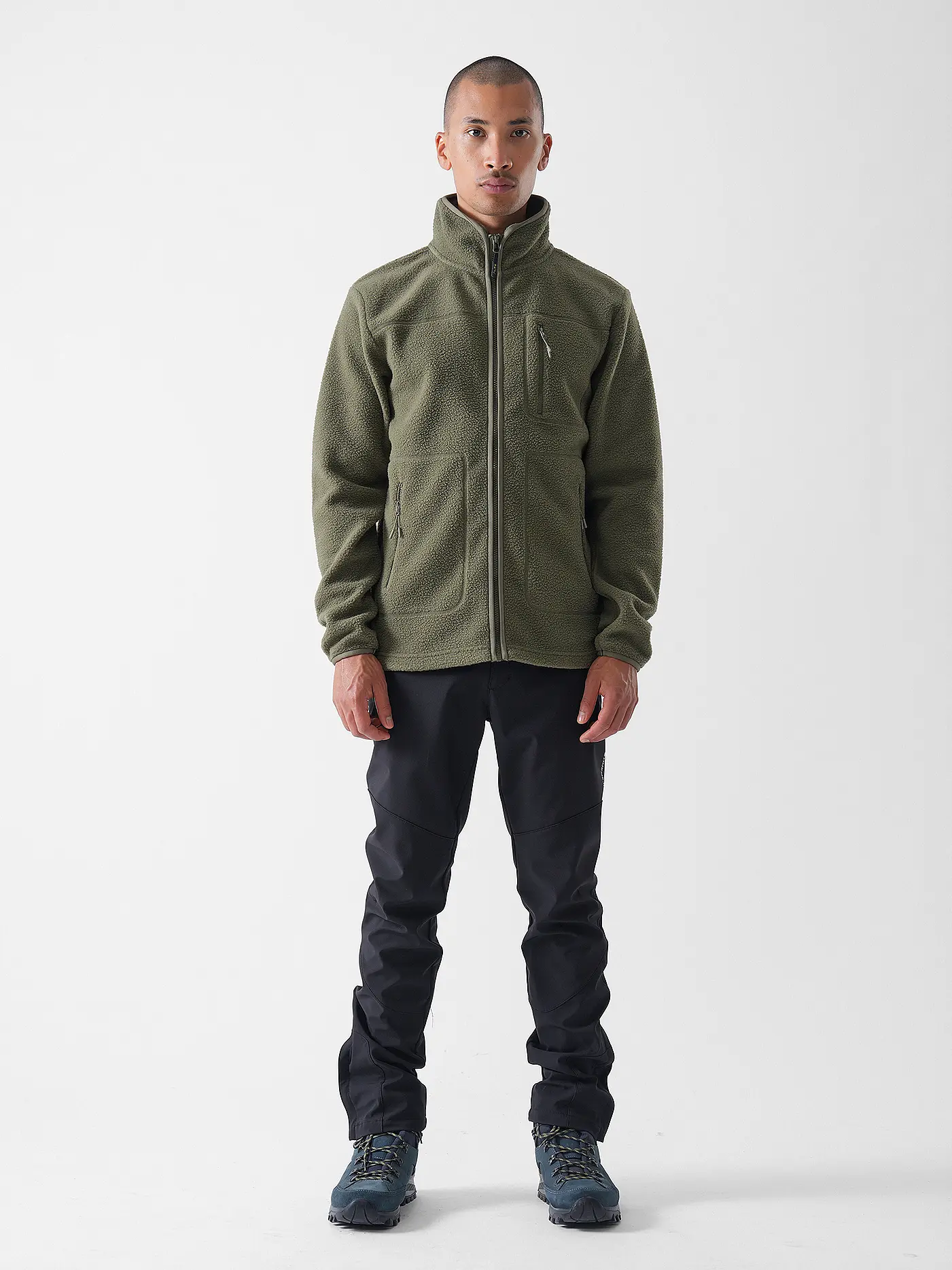 MERU | Herren Fleecejacke Boigny Sherpafleece | dunkelgrün